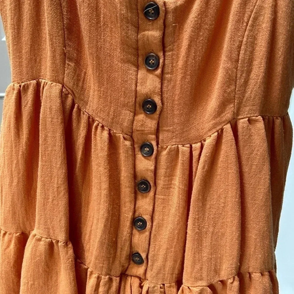 ☀️Summer blowout  ☀️ Urban outfitters orange summer romper - Picture 2 of 5